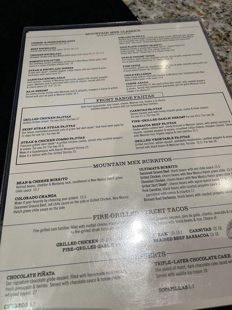 Hacienda Colorado - Denver, CO menu_pic