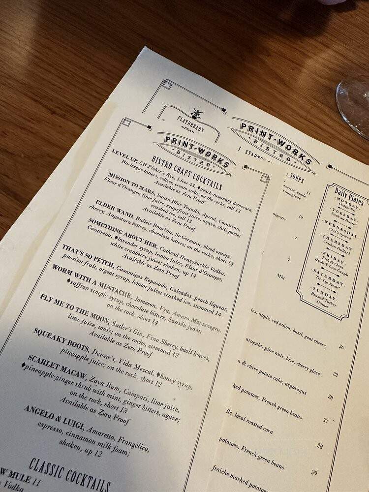 Print Works Bistro - Greensboro, NC menu_pic