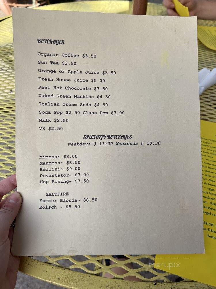 The Park House - Springdale, UT menu_pic