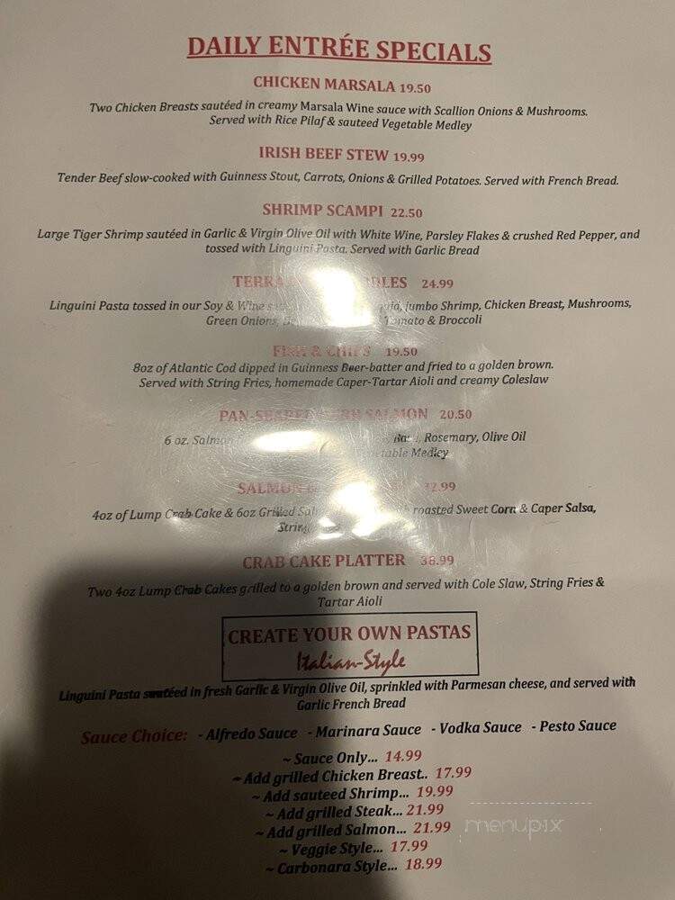 Georgetown Holdings Limited - Washington, DC menu_pic