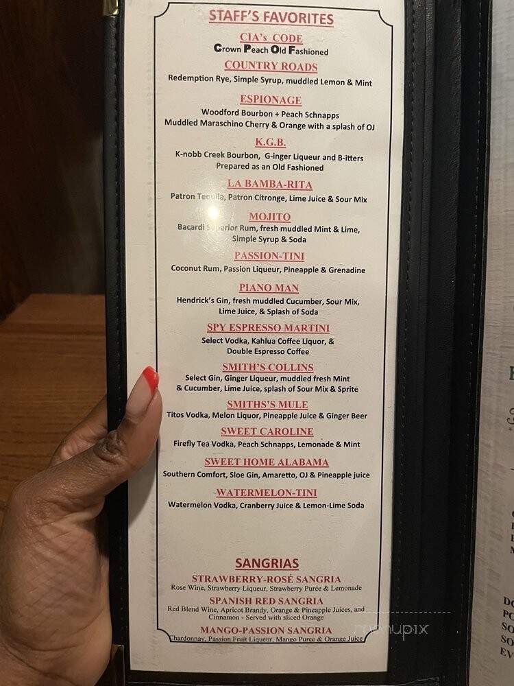 Georgetown Holdings Limited - Washington, DC menu_pic