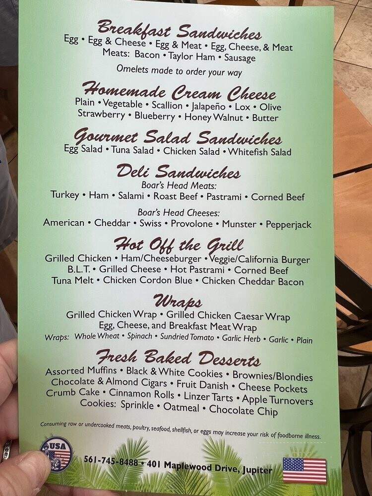 Maplewood Bagel Market - Jupiter, FL menu_pic