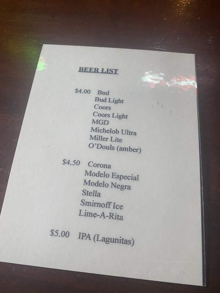 Lakemans Club - Rodeo, CA menu_pic