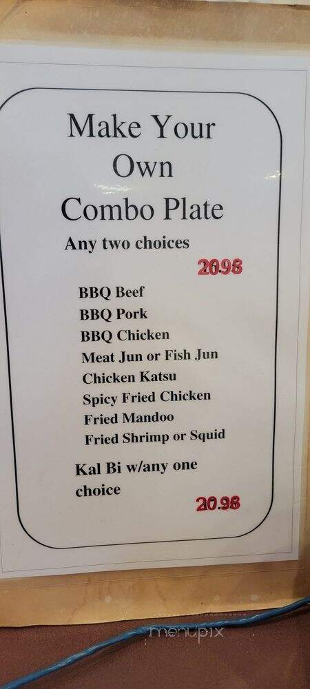 Yunnies Korean BBQ - Kaneohe, HI menu_pic