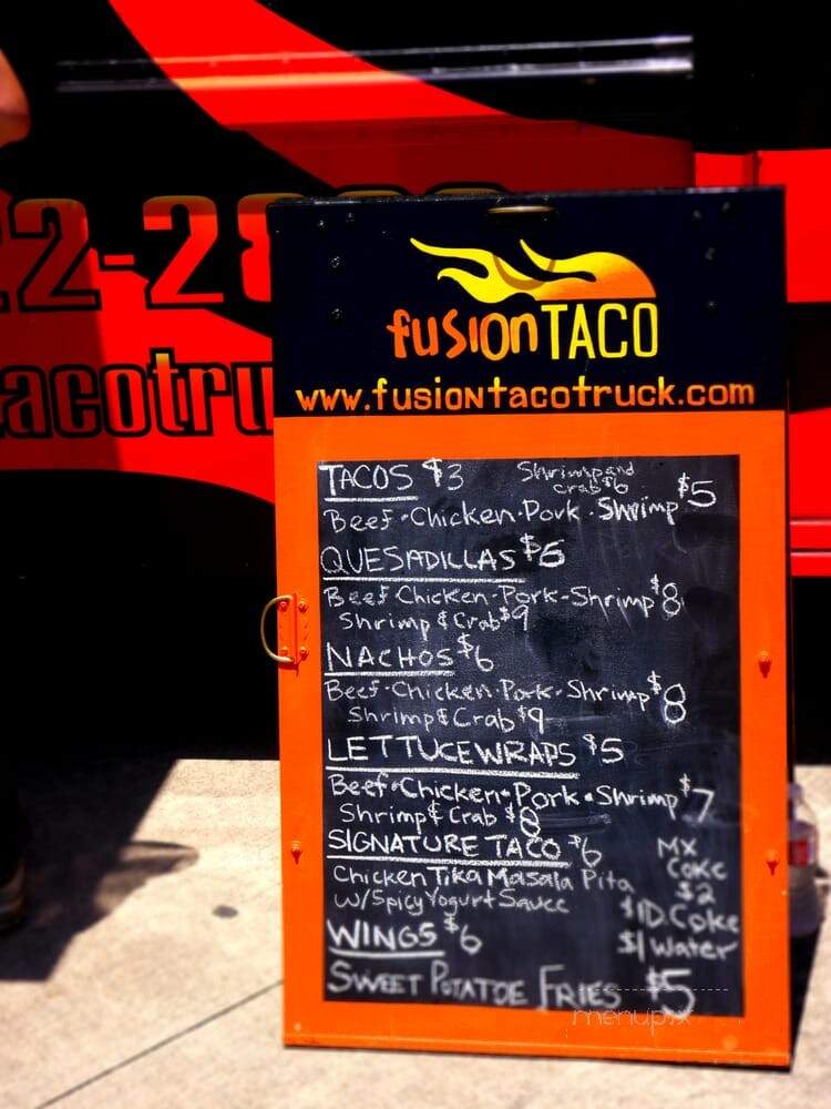 Fusion Taco Truck - Houston, TX menu_pic