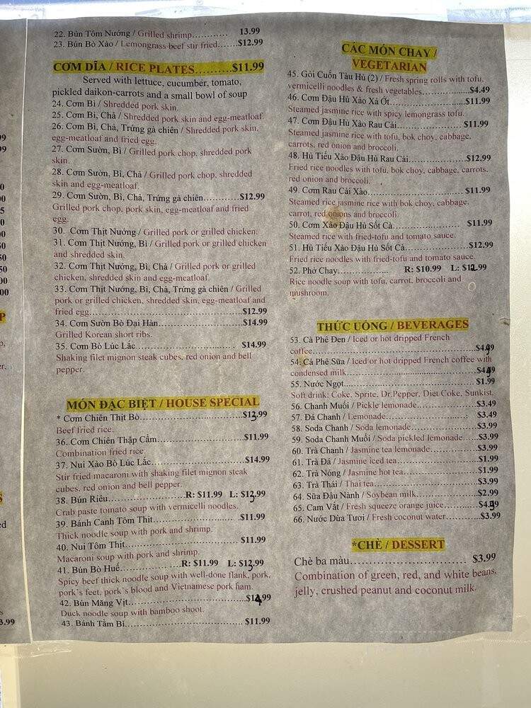 Pho Mac - Richardson, TX menu_pic