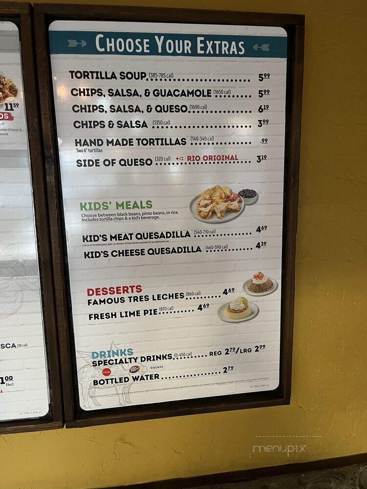 Cafe Rio - Las Vegas, NV menu_pic