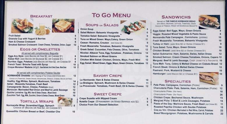 Normandie Pate - Los Angeles, CA menu_pic