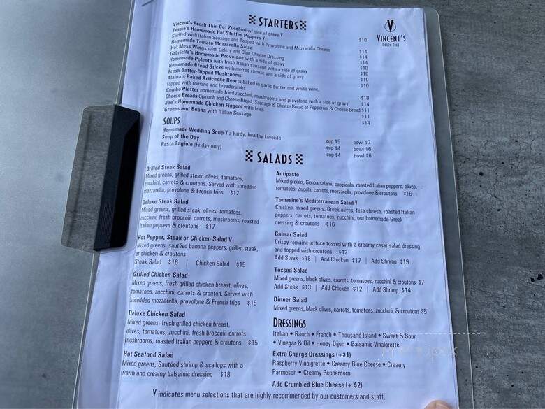Vincent's Pizza - Pittsburgh, PA menu_pic