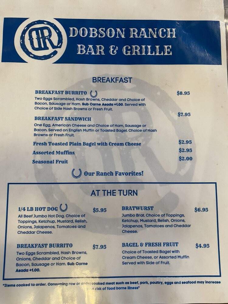 Dobson's Restaurant - Mesa, AZ menu_pic