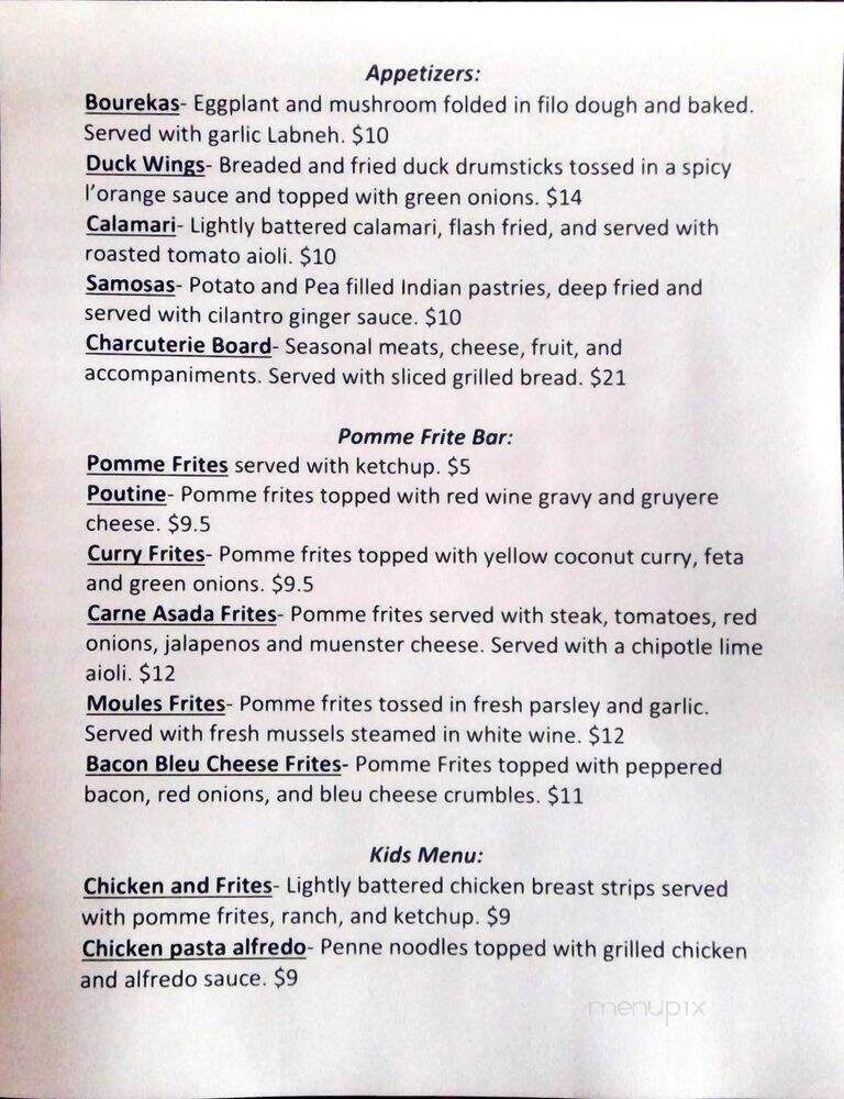 Pot Au Feu - El Paso, TX menu_pic