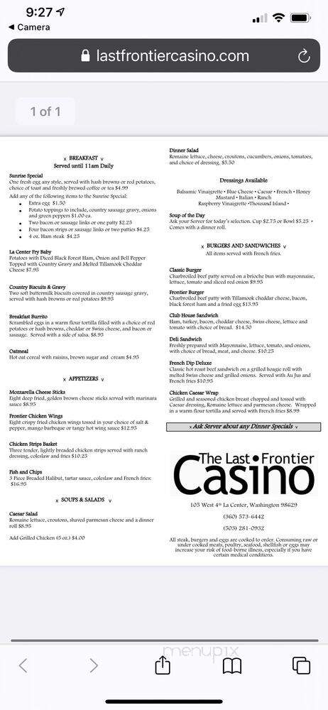 Last Frontier Casino - La Center, WA