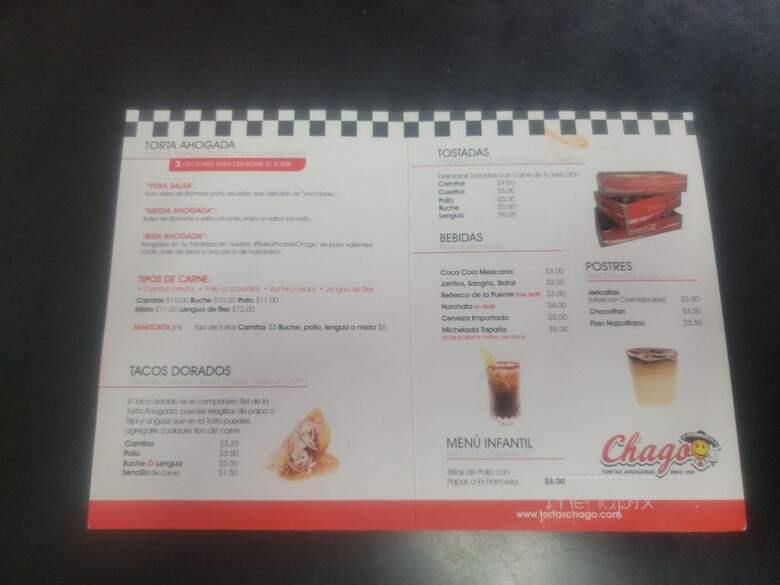 Chago Ahogadas - Los Angeles, CA menu_pic