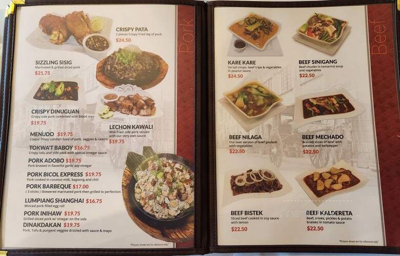 Kalesa - Milpitas, CA menu_pic