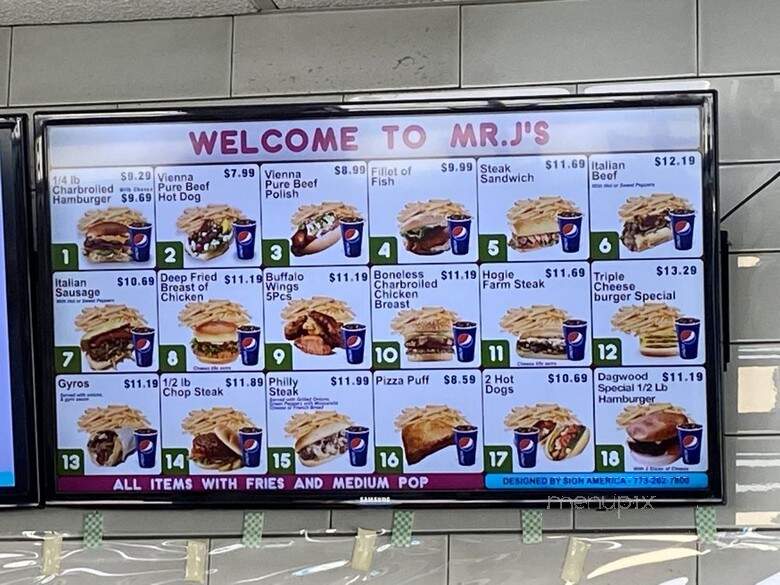 Mister J's - Chicago, IL menu_pic