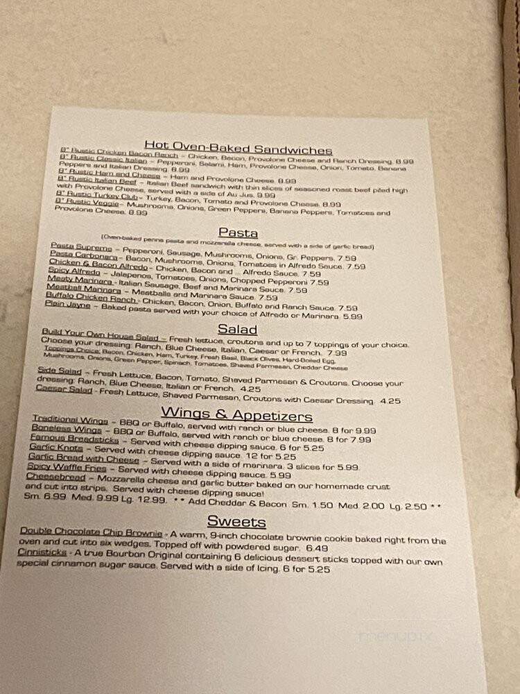 Simply Pizza - Mishawaka, IN menu_pic