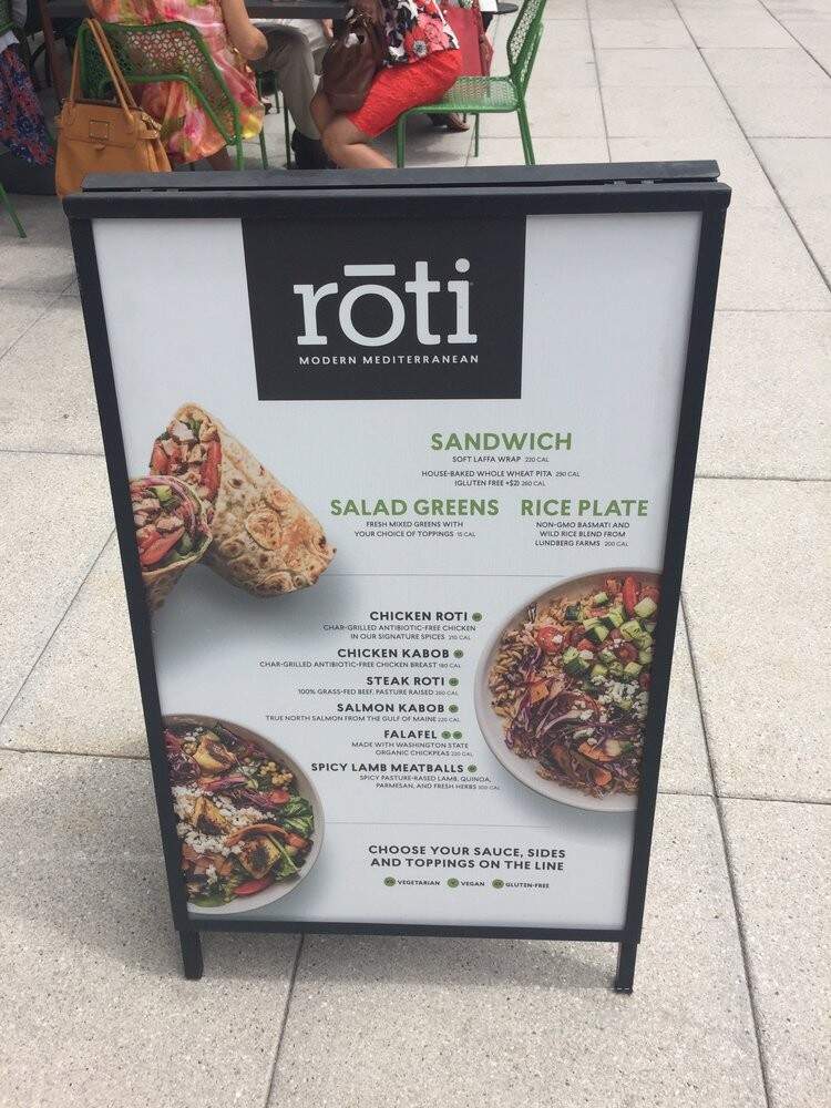 Roti Mediterranean Grill - Washington, DC menu_pic