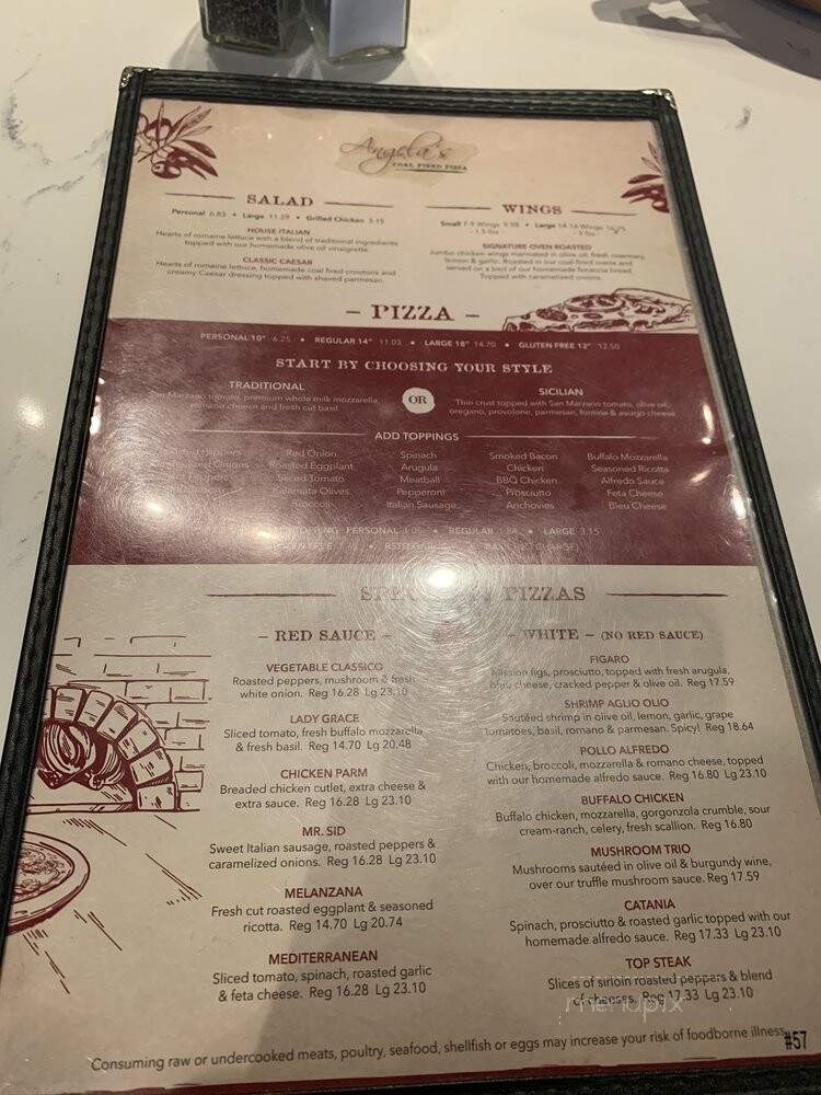 Angela's Coal Fired Pizza - Saugus, MA menu_pic