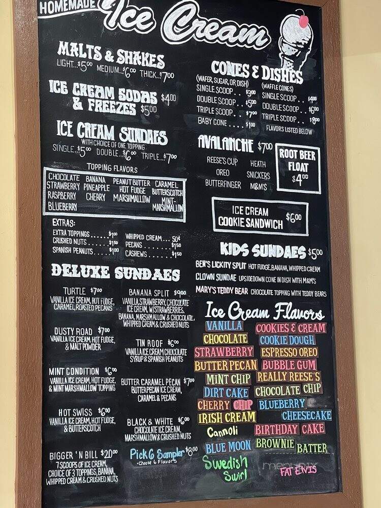 Mullen's Dairy Bar - Columbus, WI menu_pic