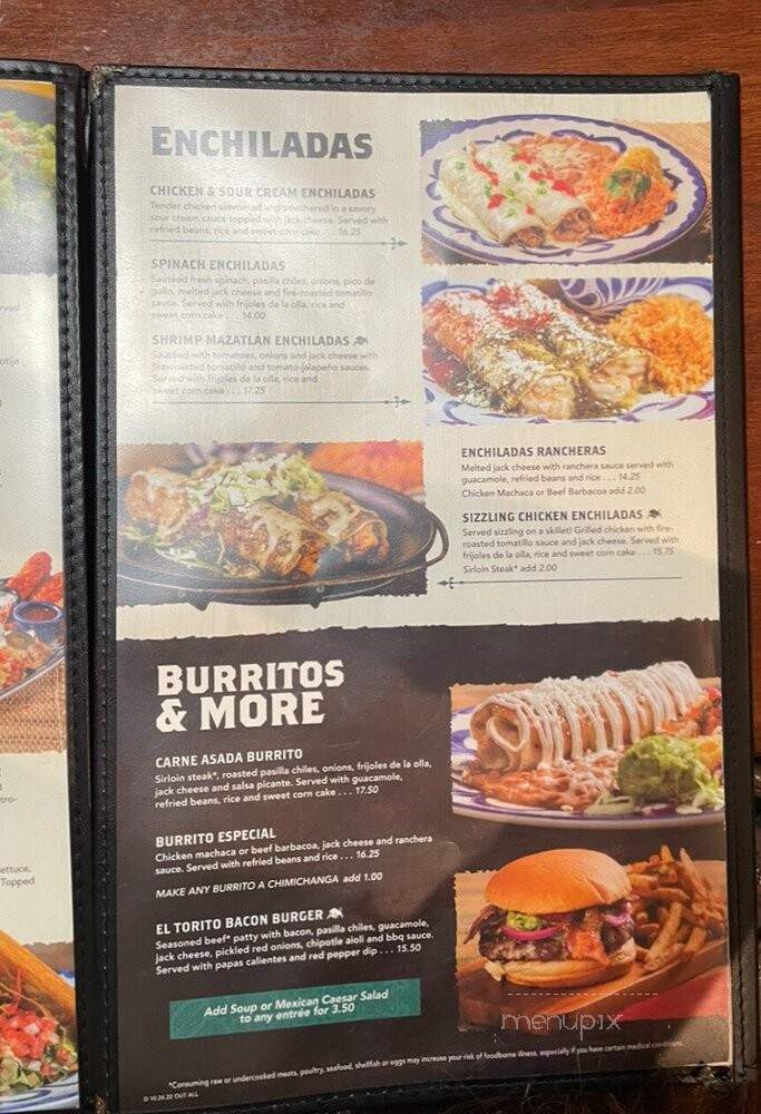 El Torito Mexican - Orange, CA menu_pic