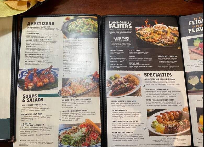 El Torito Mexican - Orange, CA menu_pic