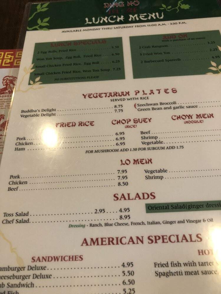 Ding Ho - Columbus, OH menu_pic