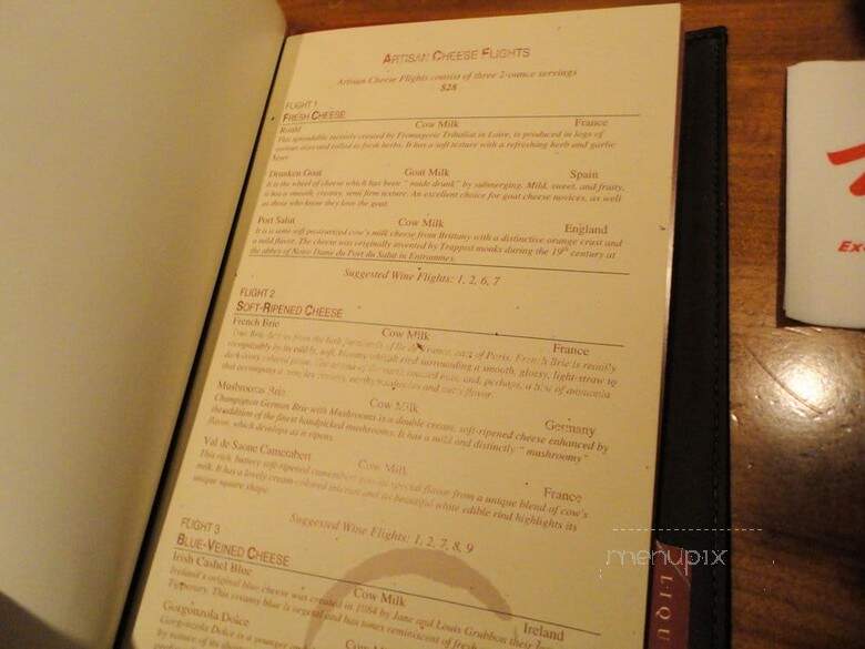 Wine Cellar & Tasting Room - Las Vegas, NV menu_pic