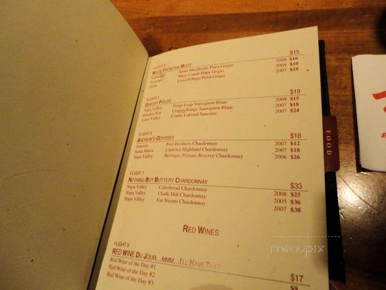 Wine Cellar & Tasting Room - Las Vegas, NV menu_pic