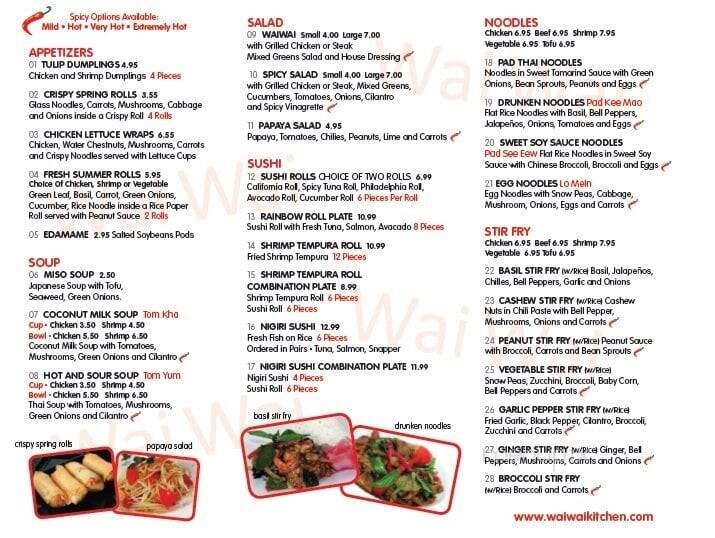 Wai Wai Kitchen - Dallas, TX menu_pic