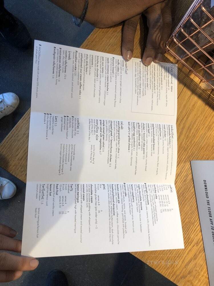 Flour Bakery + Cafe - Cambridge, MA menu_pic