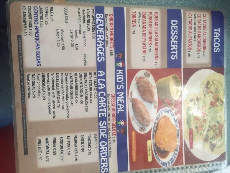 El Chalate - Denver, CO menu_pic