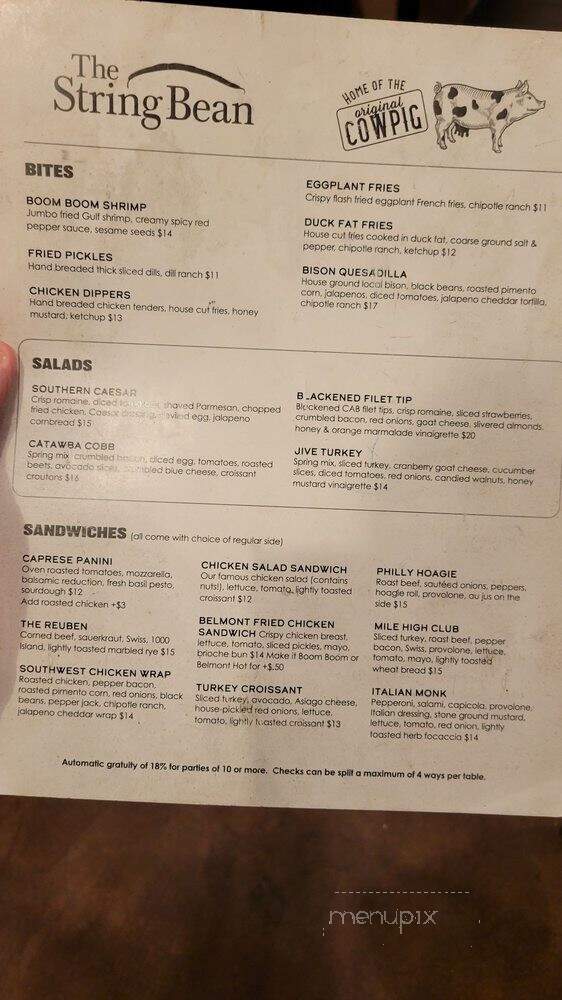 The String Bean Fresh Market & Deli - Belmont, NC menu_pic