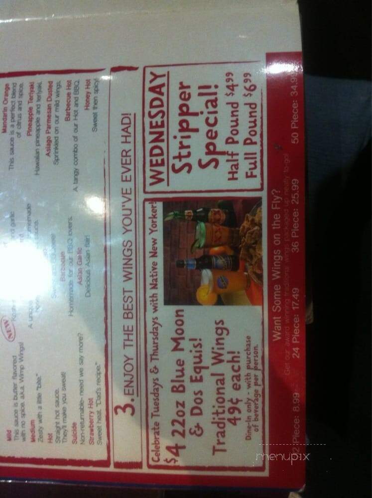 Native New Yorker - Tucson, AZ menu_pic