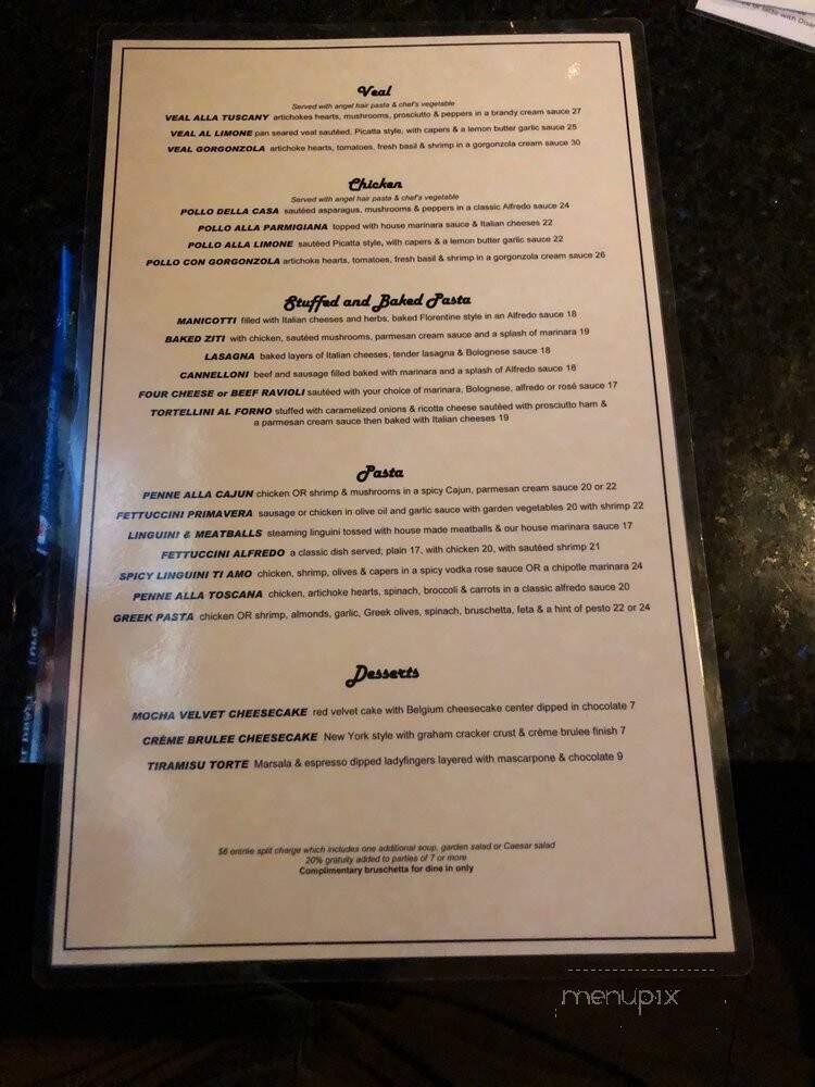 Ti Amo - Tulsa, OK menu_pic