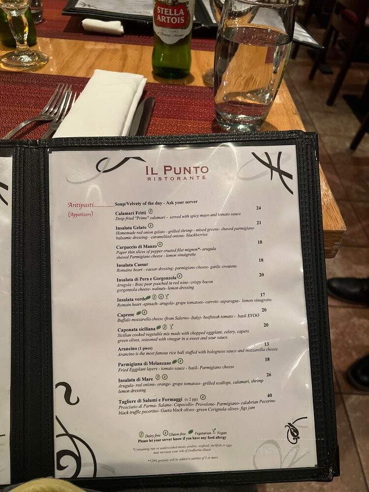IL PUNTO Ristorante - New York, NY menu_pic
