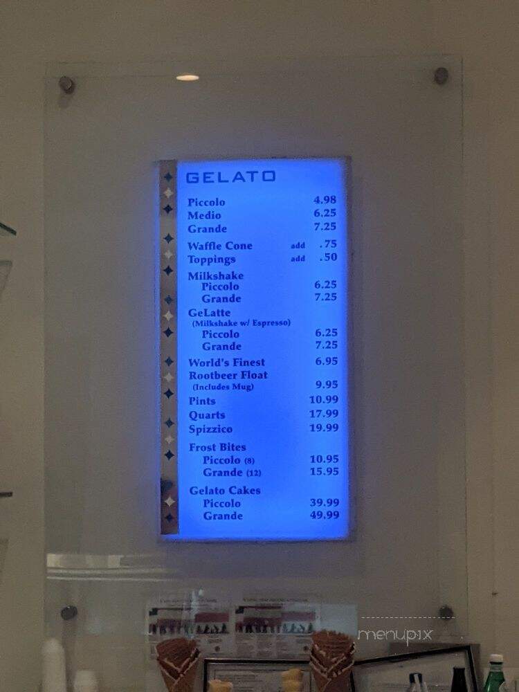 Frost Gelato - Tucson, AZ menu_pic