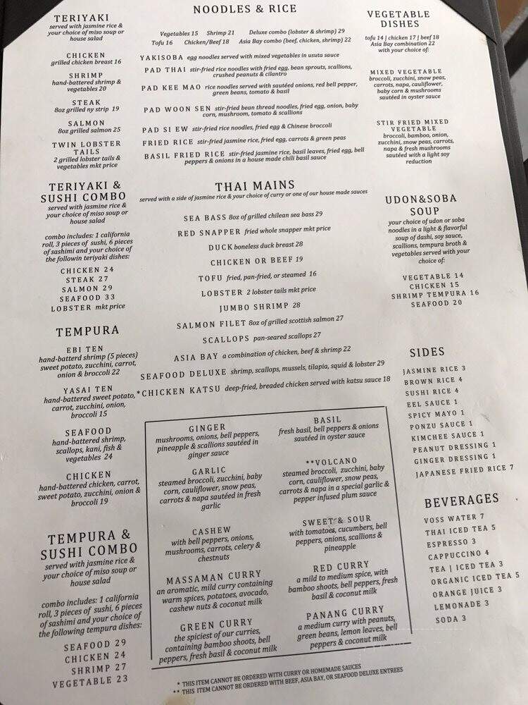 Asia Bay - Fort Lauderdale, FL menu_pic