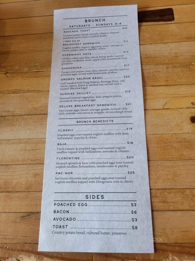 Hitchcock - Bainbridge Island, WA menu_pic