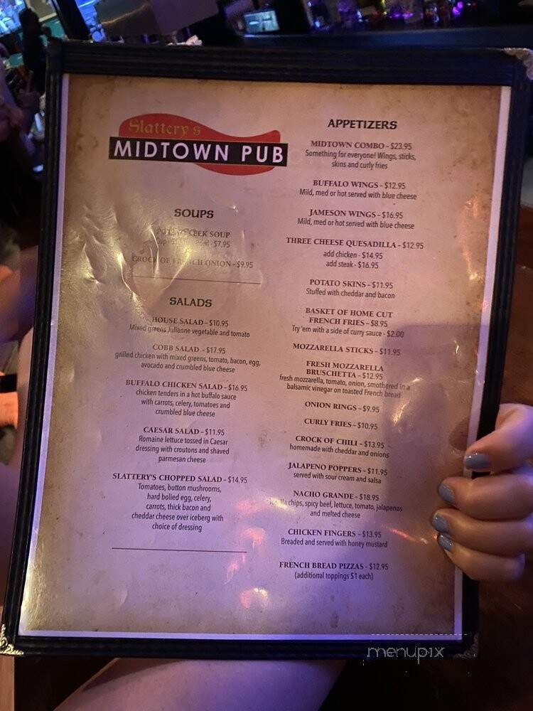 Slattery's Midtown Pub - New York, NY menu_pic