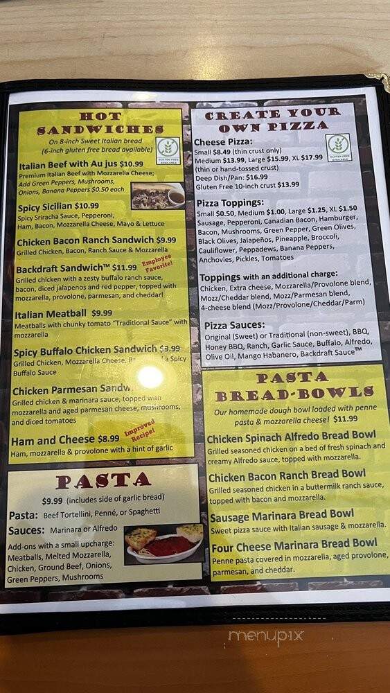 Firehouse Pizza - East Peoria, IL menu_pic