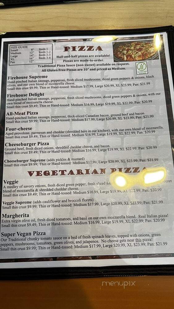 Firehouse Pizza - East Peoria, IL menu_pic