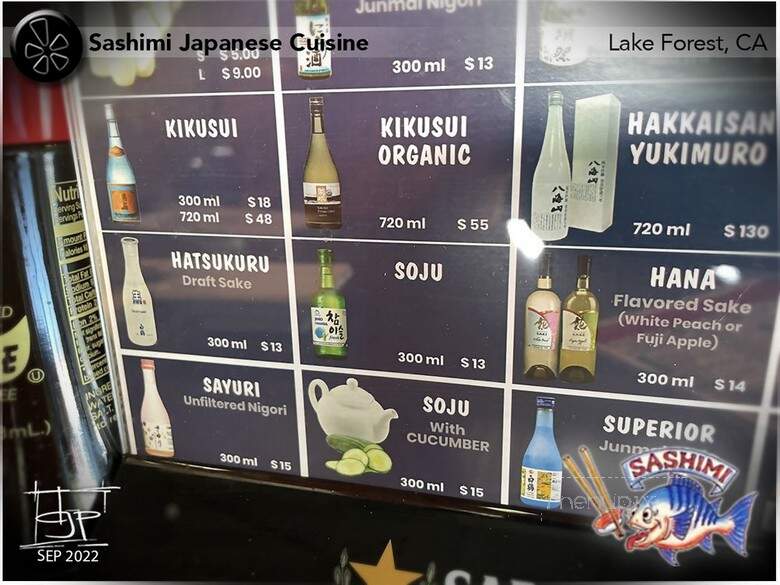 Sushi Hanaka - Lake Forest, CA menu_pic
