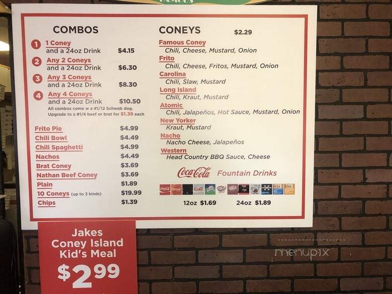 Jake's Coney Island - Edmond, OK menu_pic