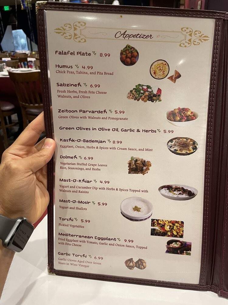 Safir Mediterranean Bistro - Woodland Hills, CA menu_pic
