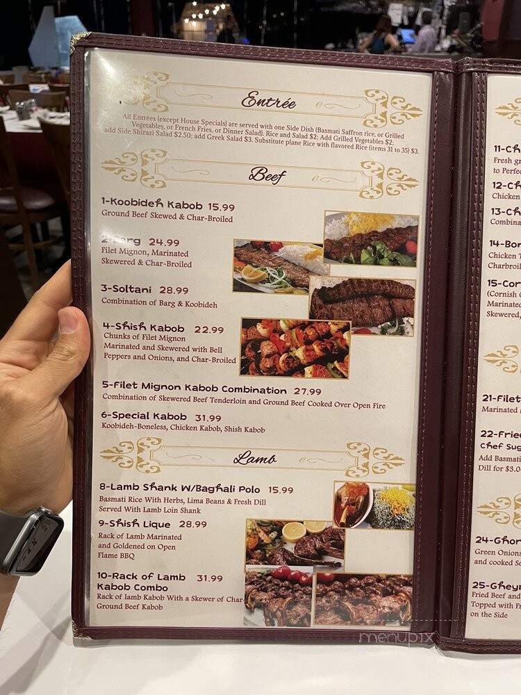 Safir Mediterranean Bistro - Woodland Hills, CA menu_pic