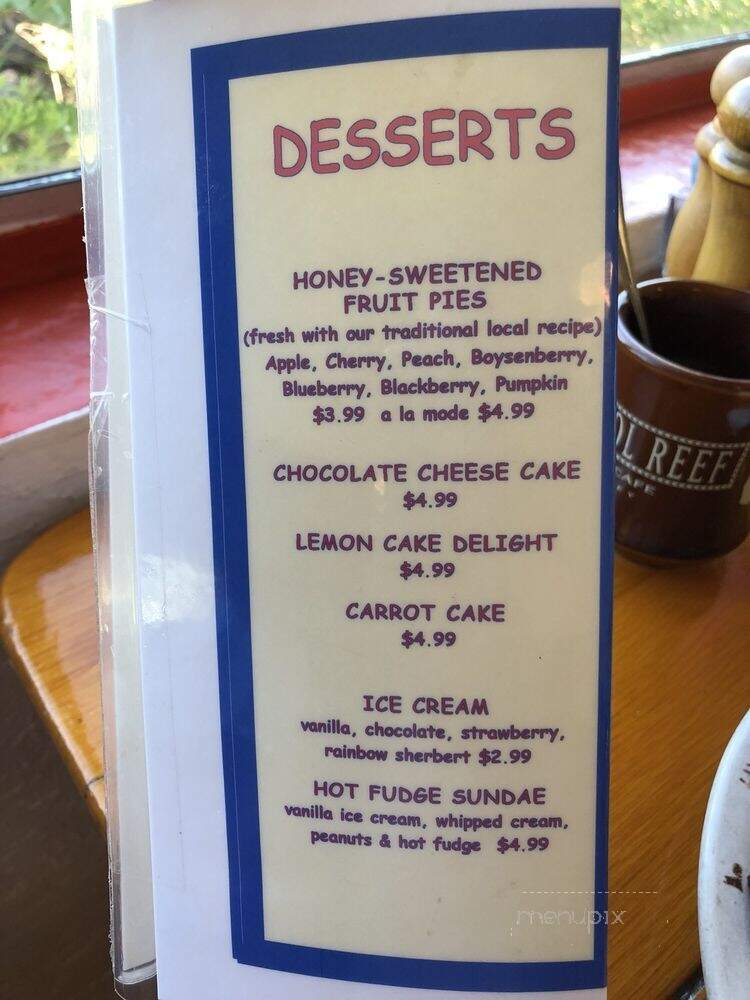 Capital Reef Cafe - Torrey, UT menu_pic