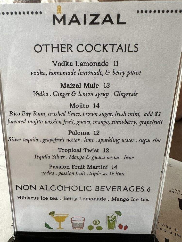 Maizal - Staten Island, NY menu_pic