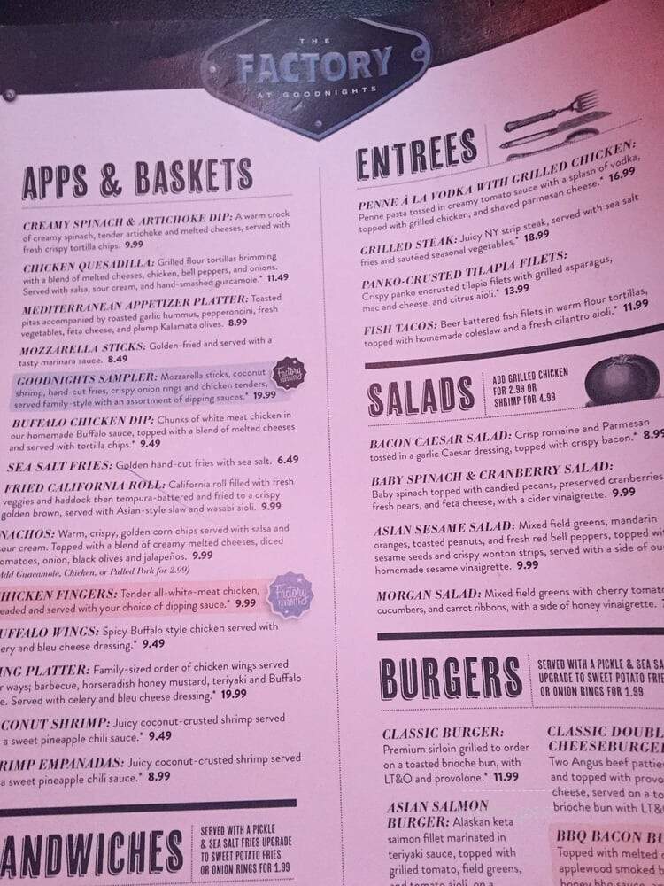 The Old Bar - Raleigh, NC menu_pic