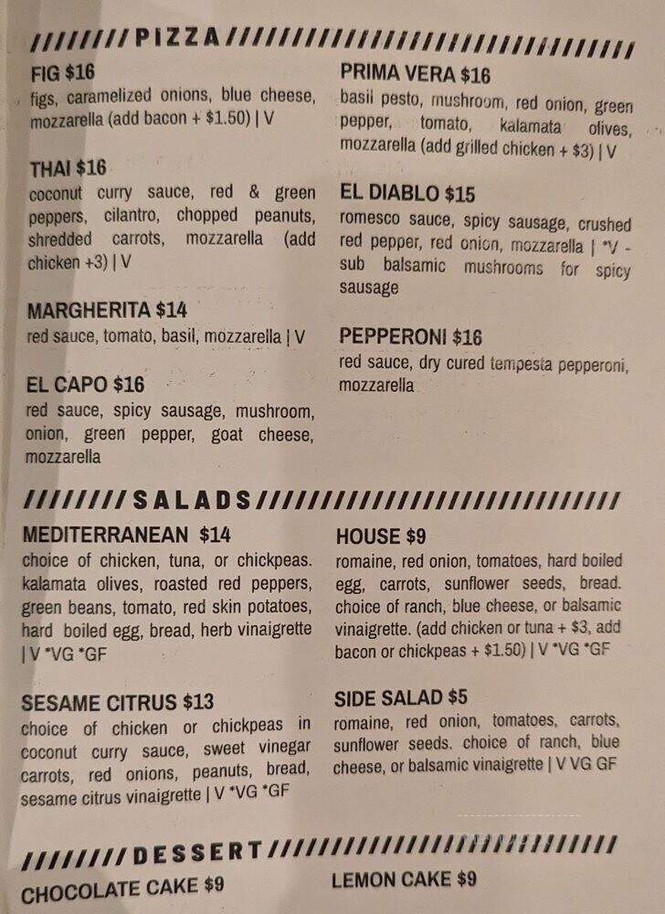 The Black Sparrow - Lafayette, IN menu_pic