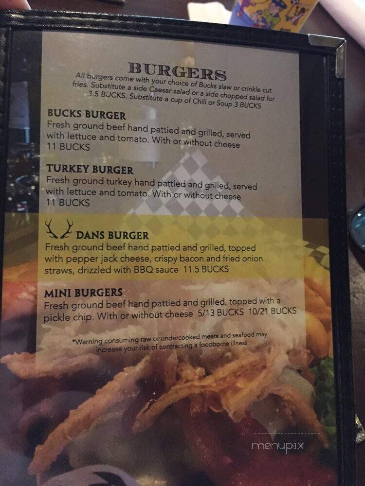 Bucks Tavern - Loveland, OH menu_pic